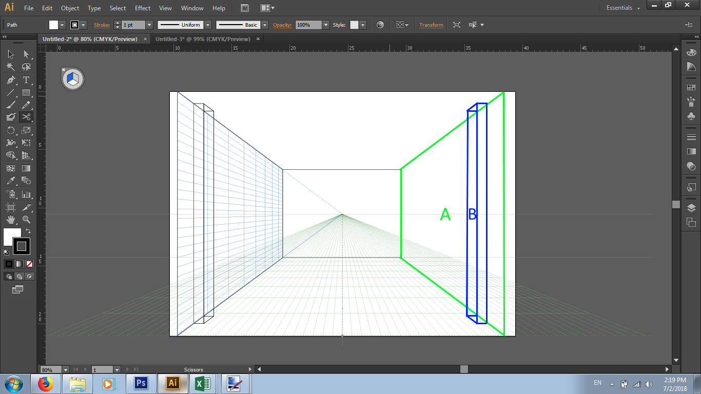 Illustrator CS6 (Scissor Tool) - Object A & B.png